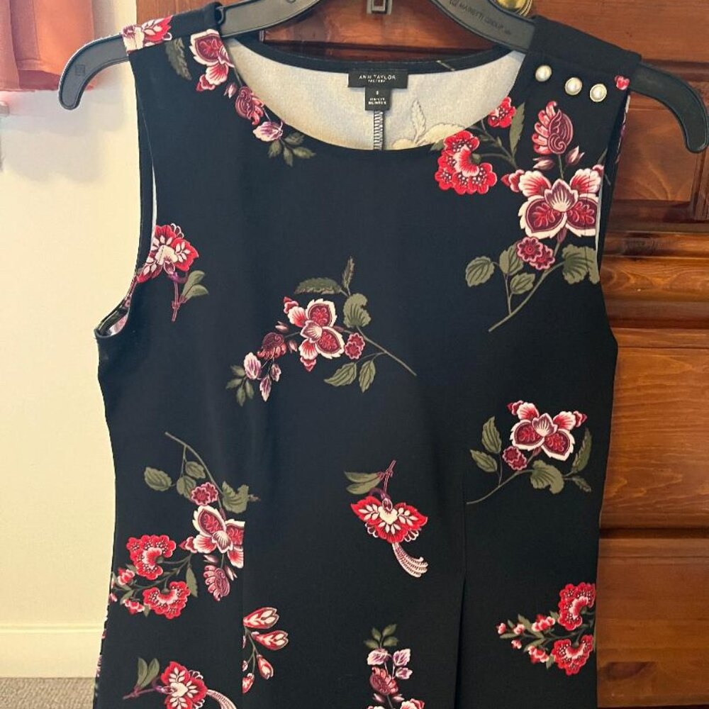 Peplum Top embroidered with pearl from Ann Taylor Factory